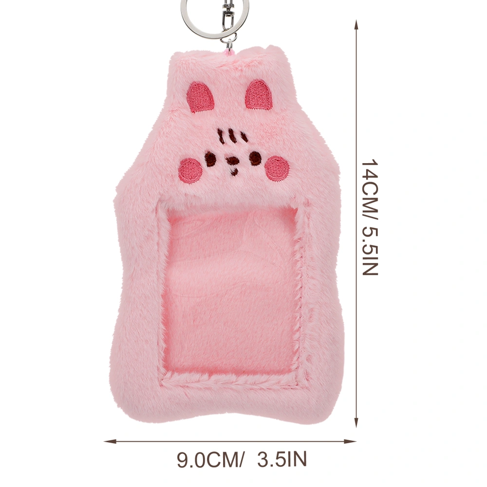 Cartoon Cat Card Protector Plush Card Holder Hanging Card Cover Decorative Card Protection Cover