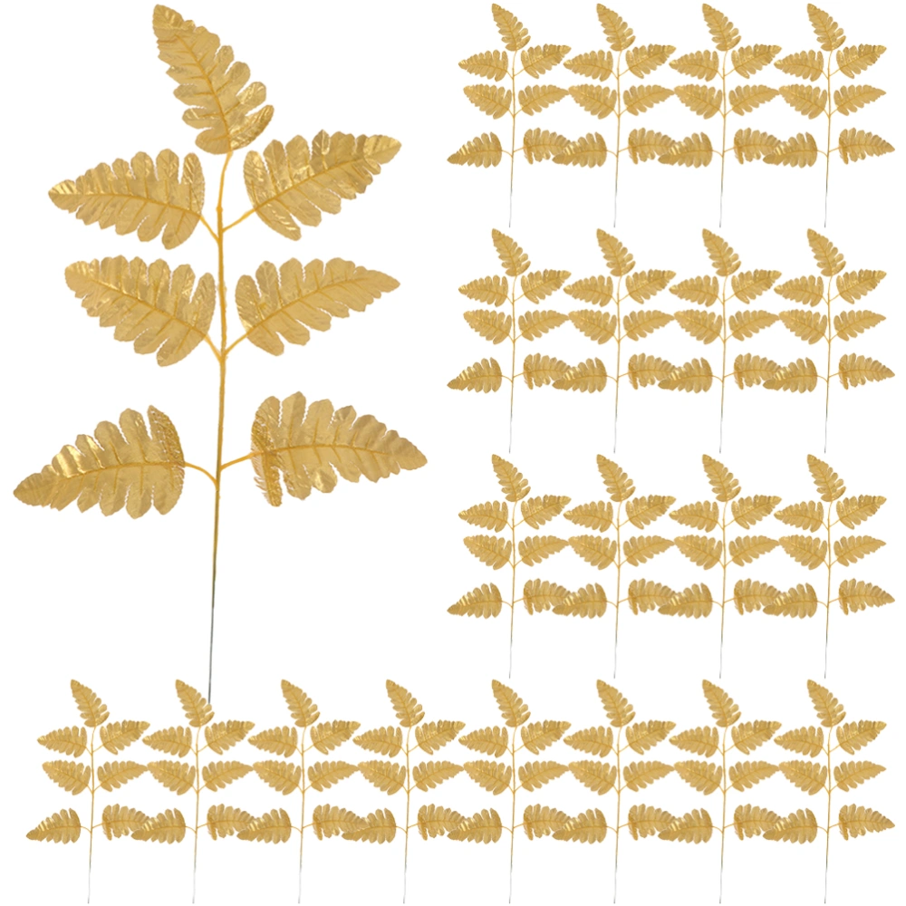 50Pcs Artificial Leaves Decorative Fake Leaves Wedding Scene Layout Leave Props Wedding Accessory