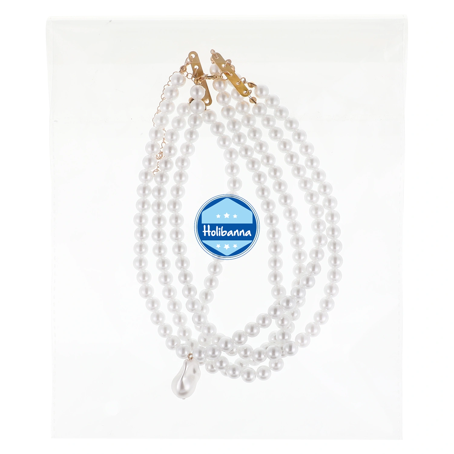 Fashion Necklace Multiple Layered Simulation Pearls Necklace Elegant Neck Chain Clothes Accessory for Women
