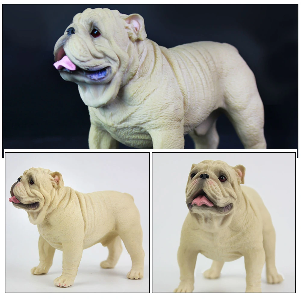 Simulated Dog Model Plastic Dog Ornament Cartoon Dog Figurine Standing Dog Model Dog Decor