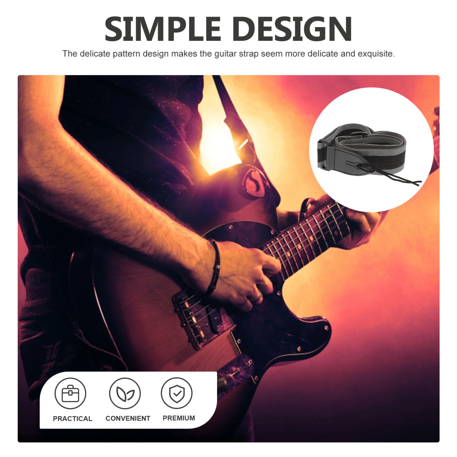 1 Set Guitar Strap Electric Acoustic Guitar Strap Guitar Shoulder Strap Replacement
