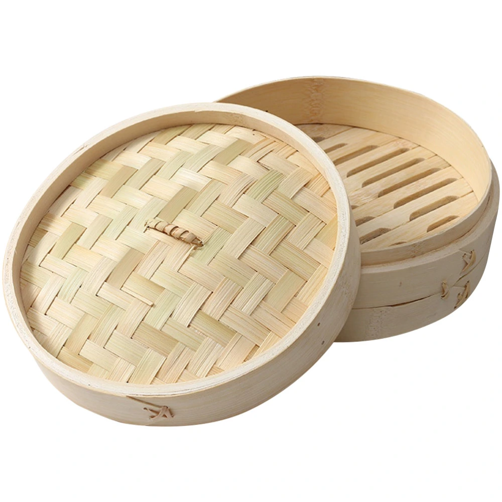 1 Set of Household Bamboo Steamer Kitchen Bun Steamer Bamboo Steamer Basket Kitchen Steamer