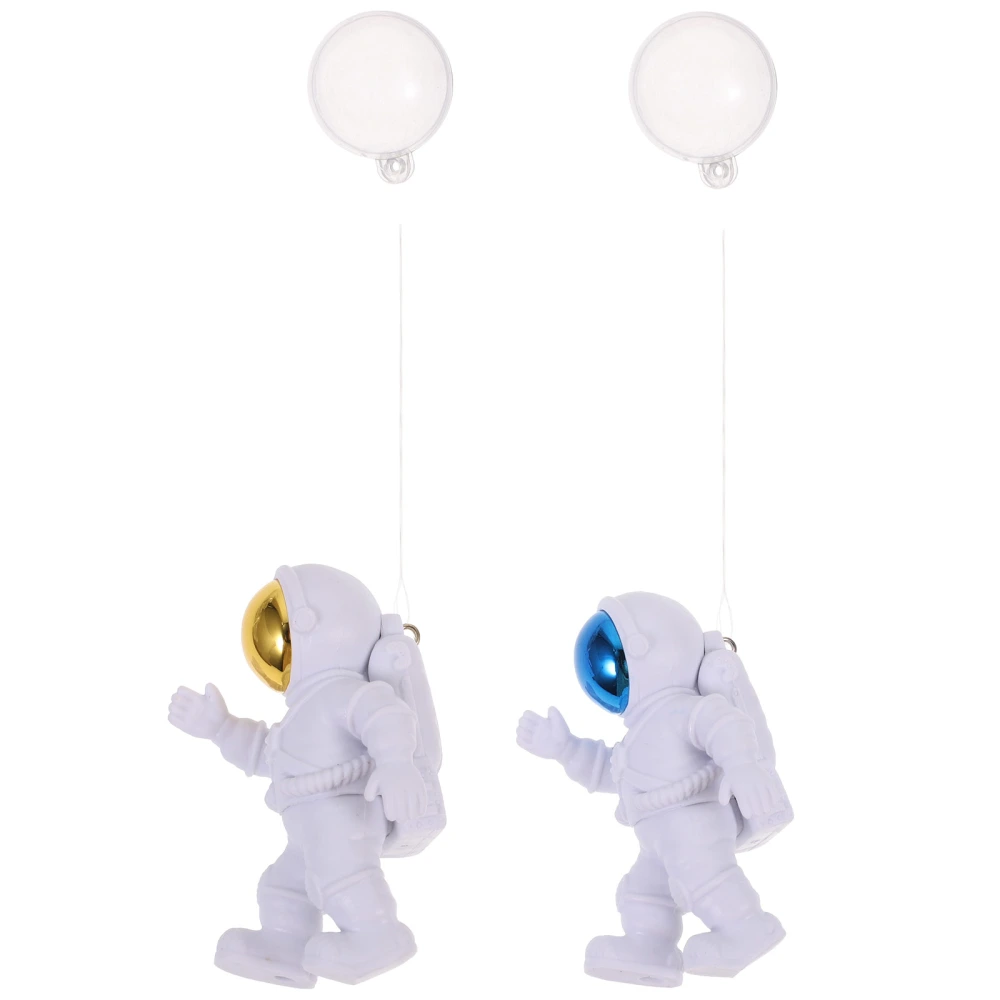 2Pcs Desktop Spacemen Decor Floating Astronaut Adorn Fish Tank Astronaut Model Tank Decors