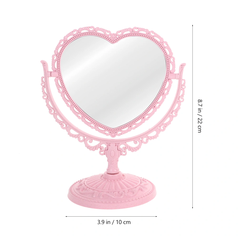 2Pcs Vanity Mirror Desk Mirror Makeup Mirror Dressing Table Mirror 360° Swivel Desktop Mirror