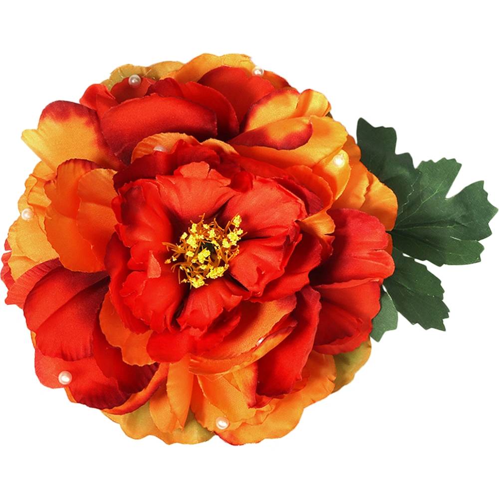 Flower Hair Clip Simulated Peony Flower Hairpin Decorative Hair Accessory for Women