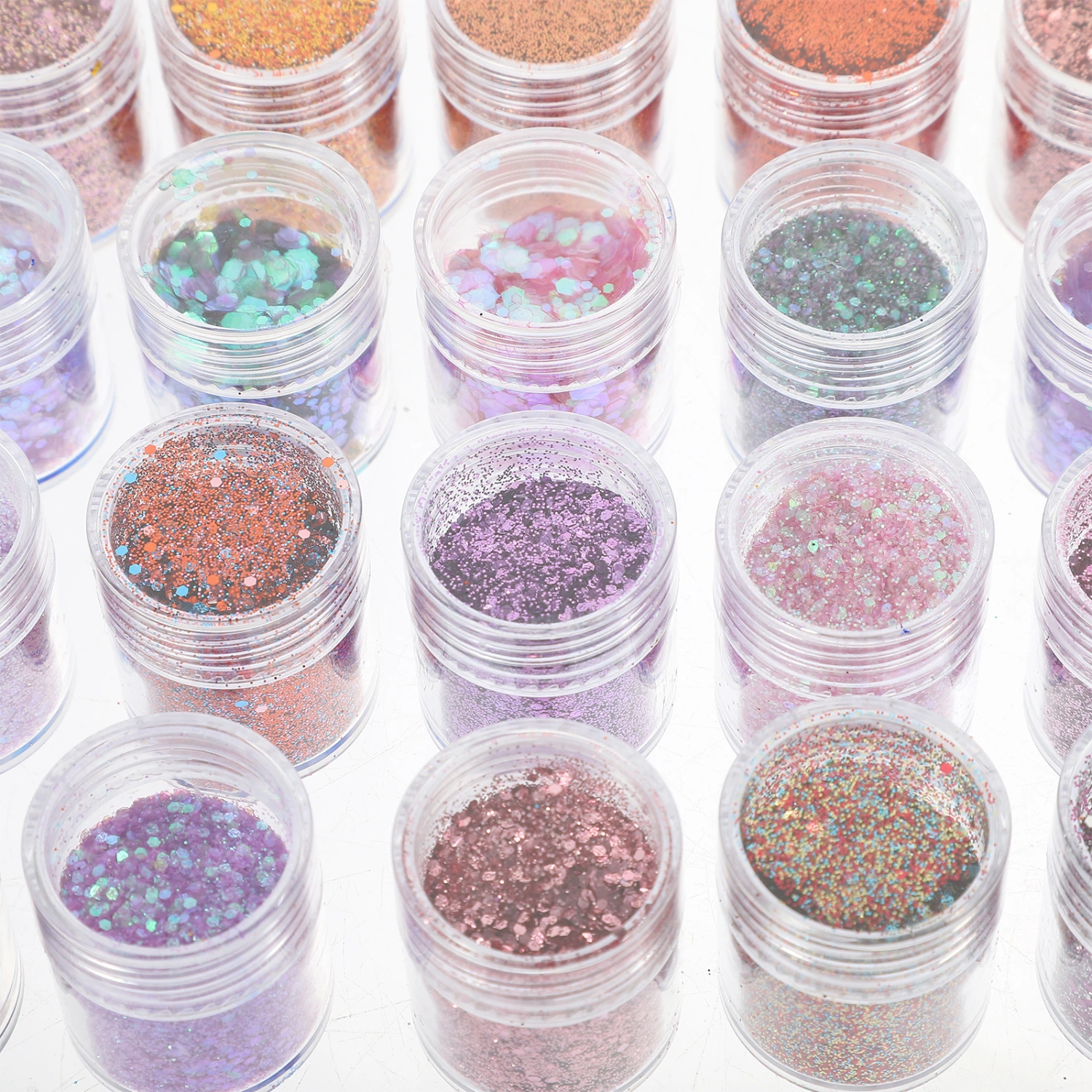 20 Bottles of DIY Manicure Crafting Glitter Fingernail Glitter Art Multi-use Nail Glitter
