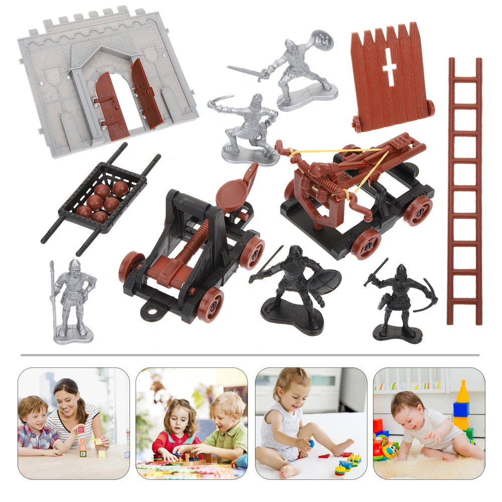 1 Set Castle Playset Figure Model Kit Miniature Soldier Figurine Vehicle Toy