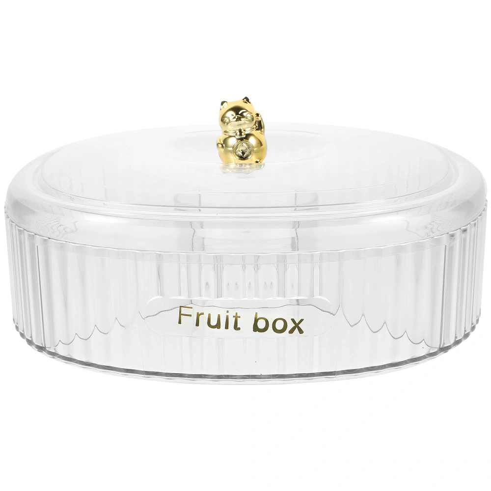 Household Dried Fruit Container Single Layer Candy Snack Transparent Box with Lid