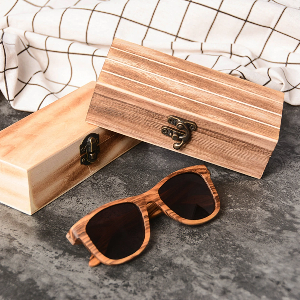 Wooden Sturdy Glasses Box Portable Vintage Fashion Sunglasses Storage Holder