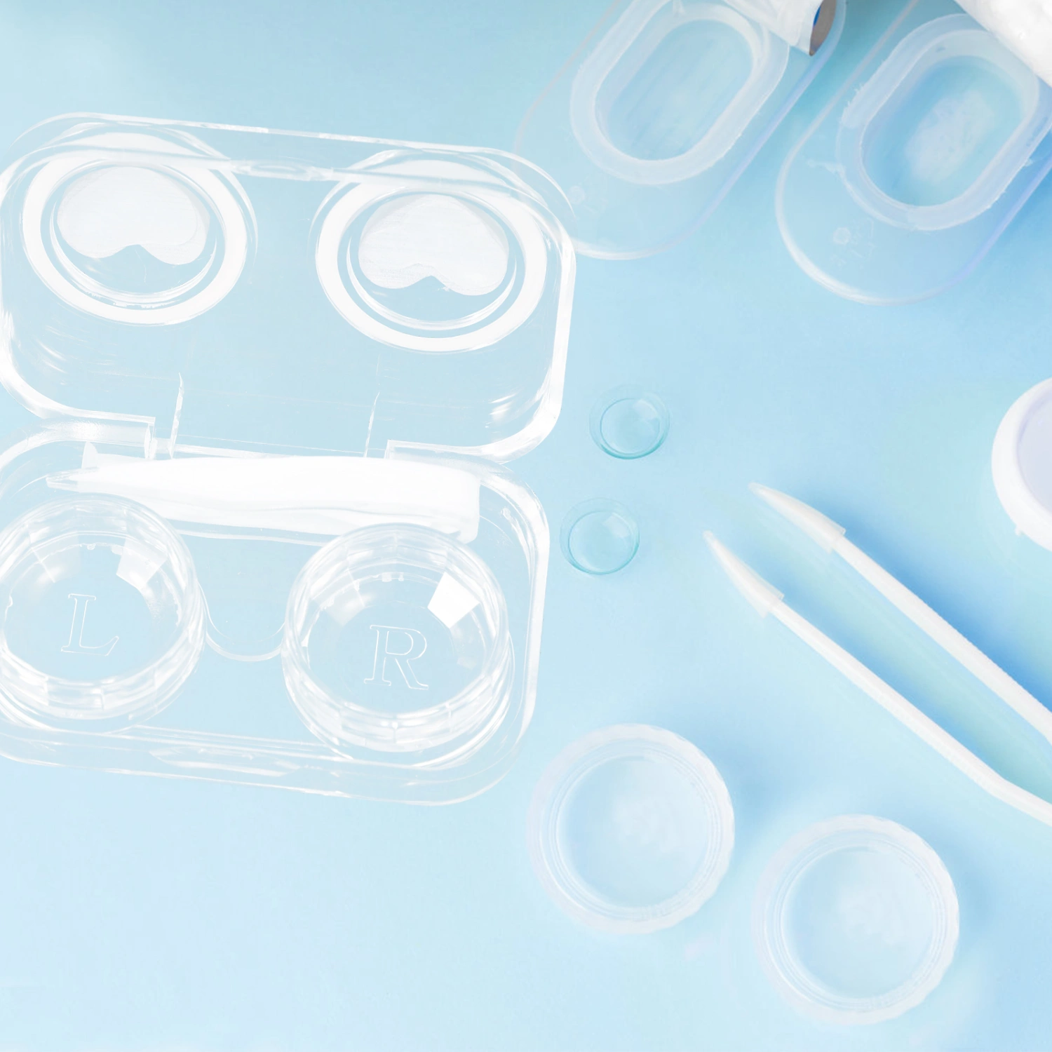 4Pcs Contact-lens Box Contact-lens Cartton Case Beauty Lens Holder Contact-lens Case for Girls