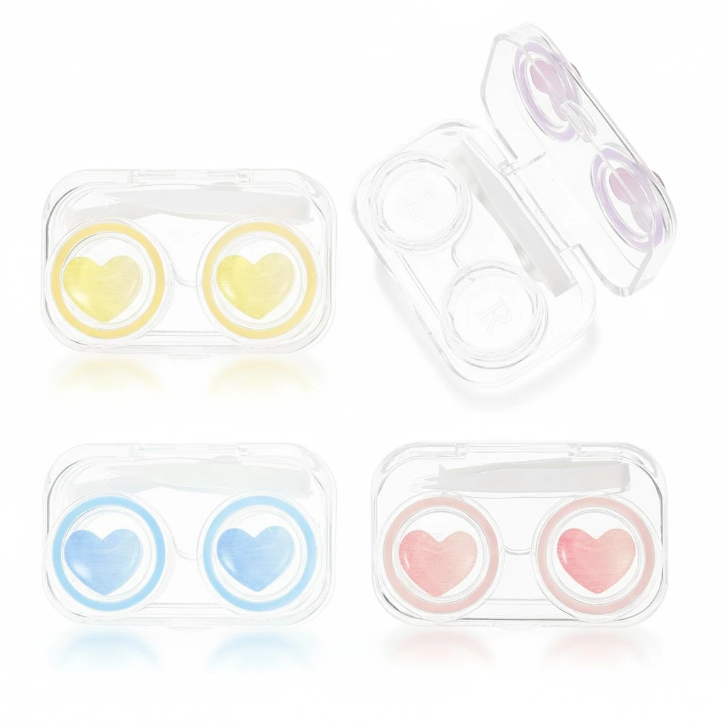 4Pcs Contact-lens Box Contact-lens Cartton Case Beauty Lens Holder Contact-lens Case for Girls