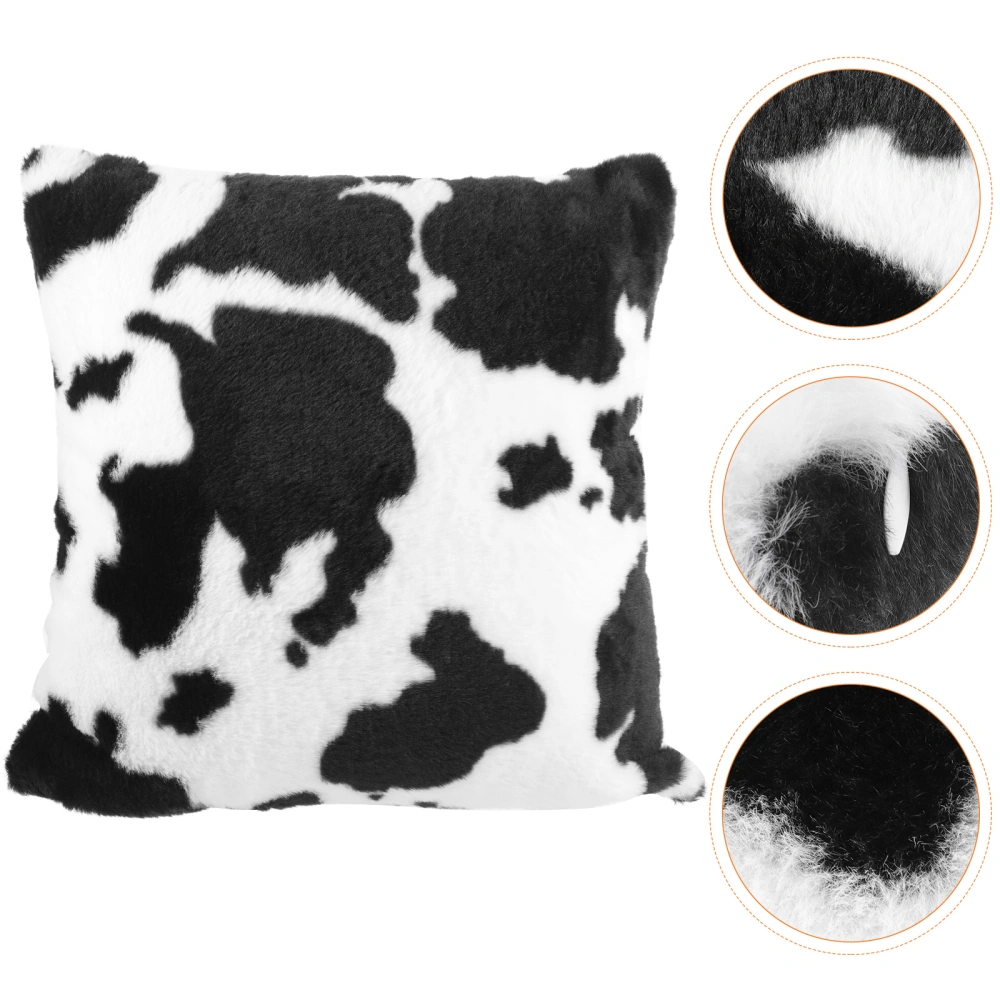 Adorable Cow Pattern Throw Pillow Household Pillow Multi-functional Kid Use Plush Pillow