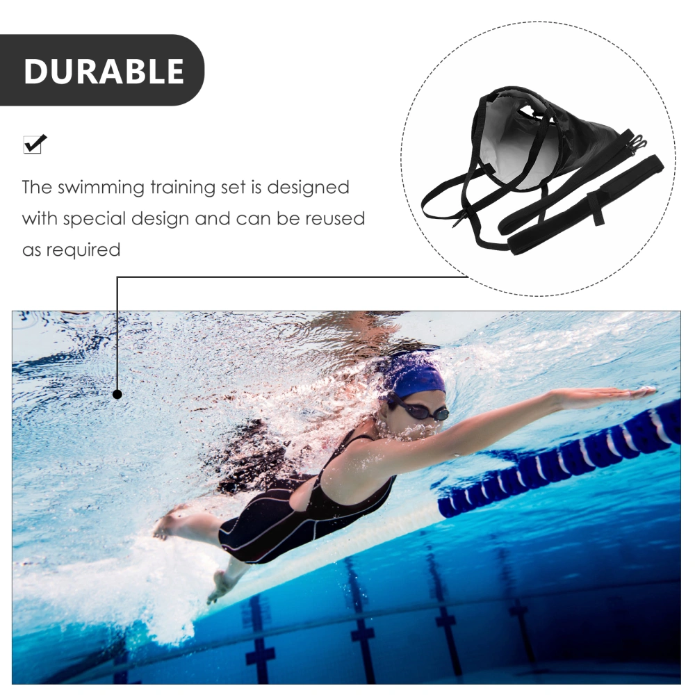 1 Set Swimming Training Kit Swimming Resistance Parachute Swim Resistance Cord Swim Equipment