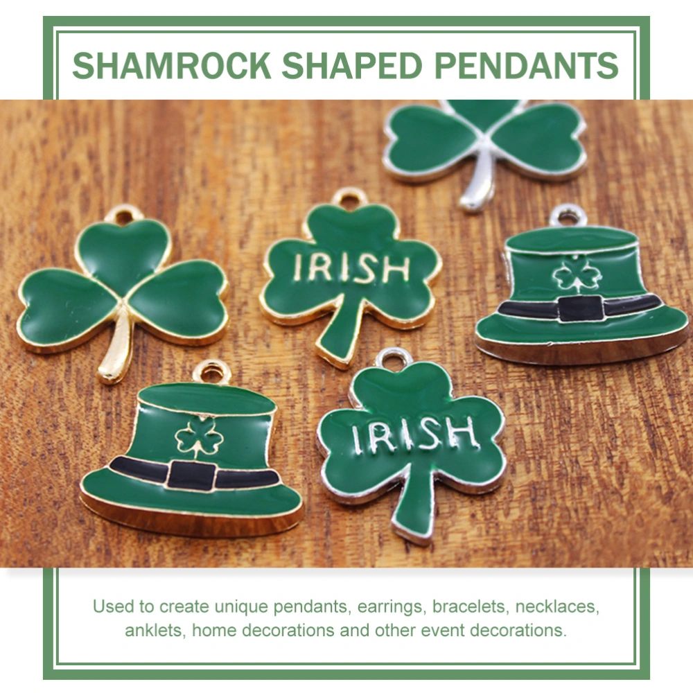 20pcs  Practical Novel DIY Alloy Shamrock Bracelet Pendants Necklace Pendant Decorations