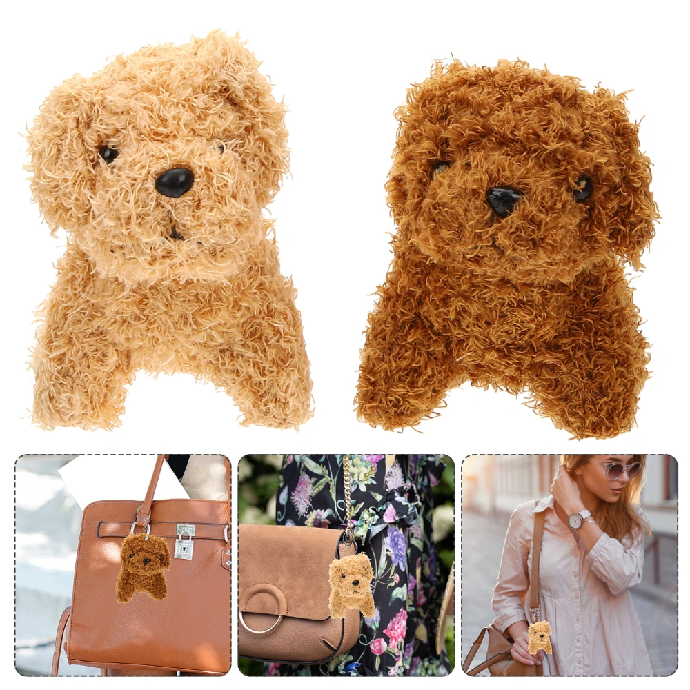 2Pcs Plush Dog Toys Stuffed Animal Toys Bag Hanging Pendant for Boys Girls Kids