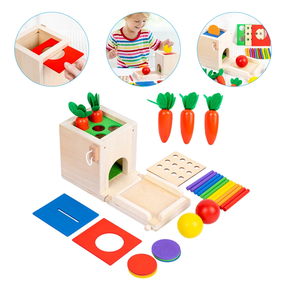 1 Set of Montessori Object Permanence Box Children Montessori Toys Wooden Drawer Box Kids Toys