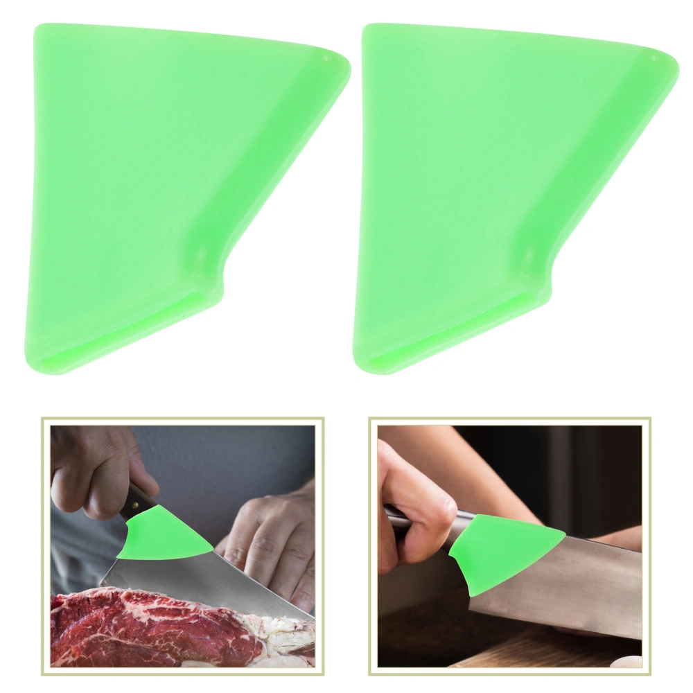 2pcs Kitchen Hand Protective Guards Silicone Finger Protectors Kitchen Finger Guards