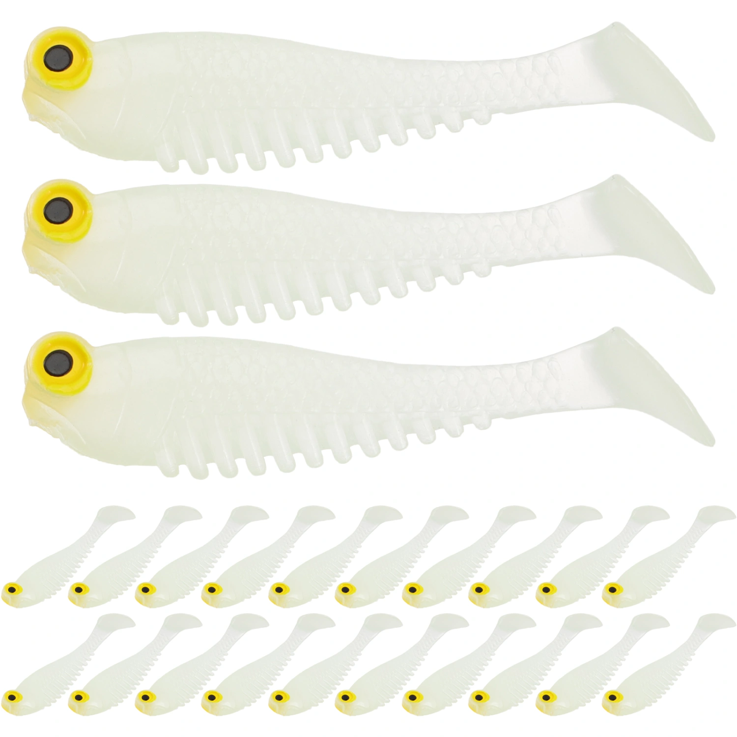 40Pcs Practical Sinking Lures Glow Fake Baits Luminous Fish Lures Salt Fresh Water Sinking Lures