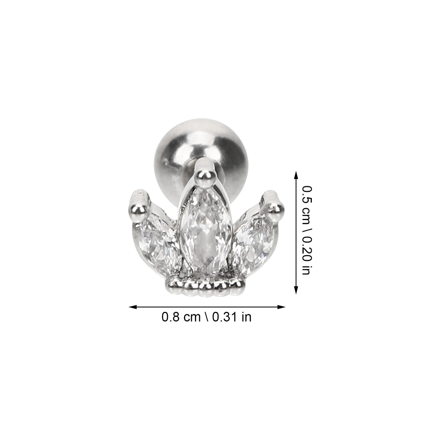 1 Pair Cross Stud Earrings Tragus Earrings Ear Piercing Studs Pierced Earrings