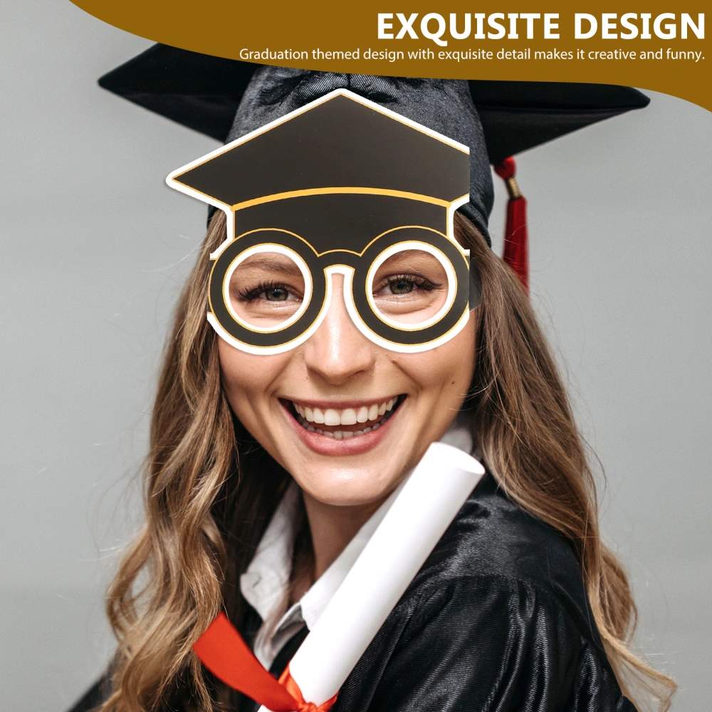 12pcs Graduation Eyeglasses 2023 Grad Party Paper Graduation Glasses Photo Props Supplies