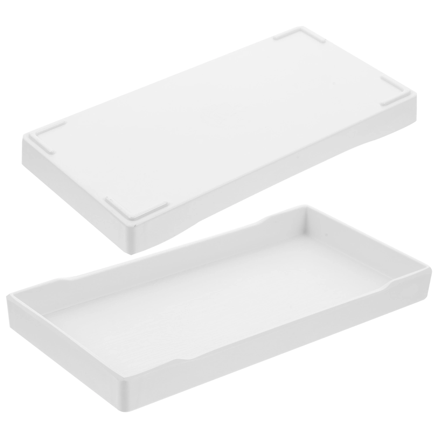 2Pcs Household Snack Tray Rectangle Fruit Tray Tea Serving Tray Convenient Serving Tray