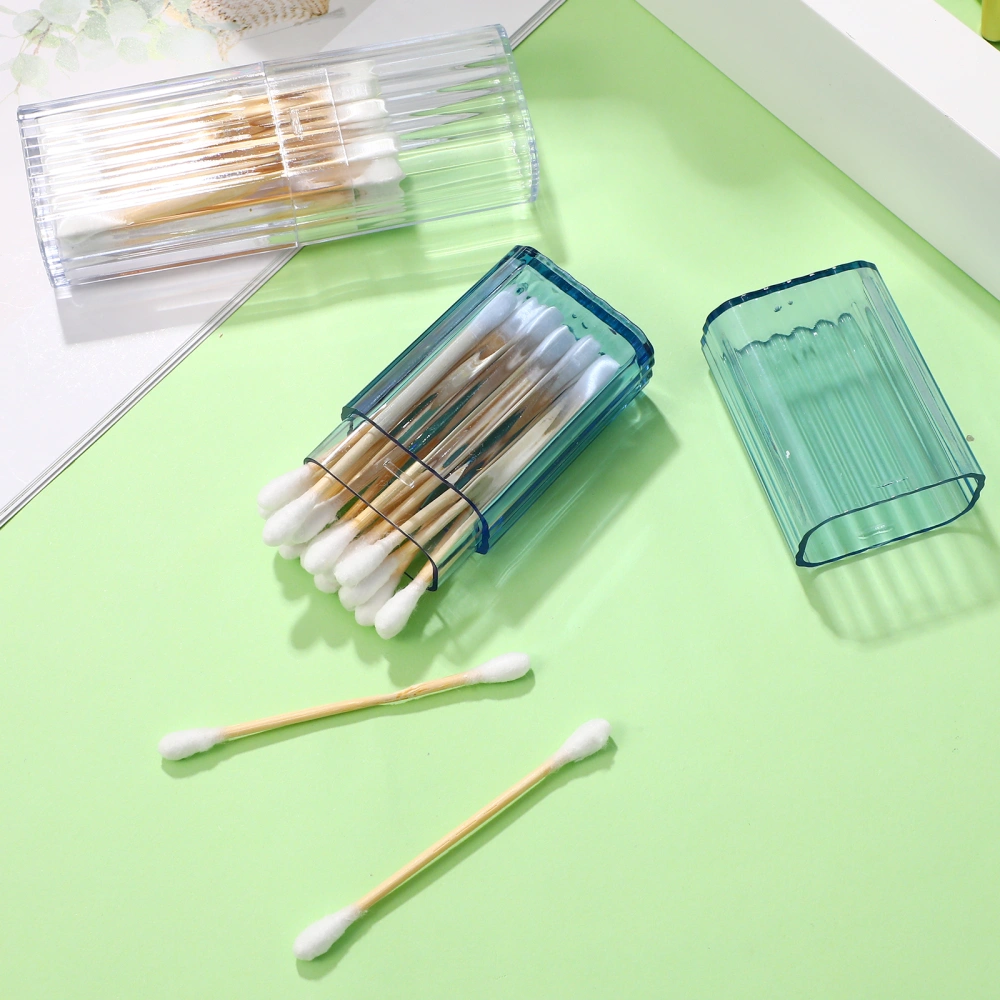 8 Pcs Desk Storage Boxes Portable Transparent Toothpick Cotton Swab Mini Organizer Cases Containers