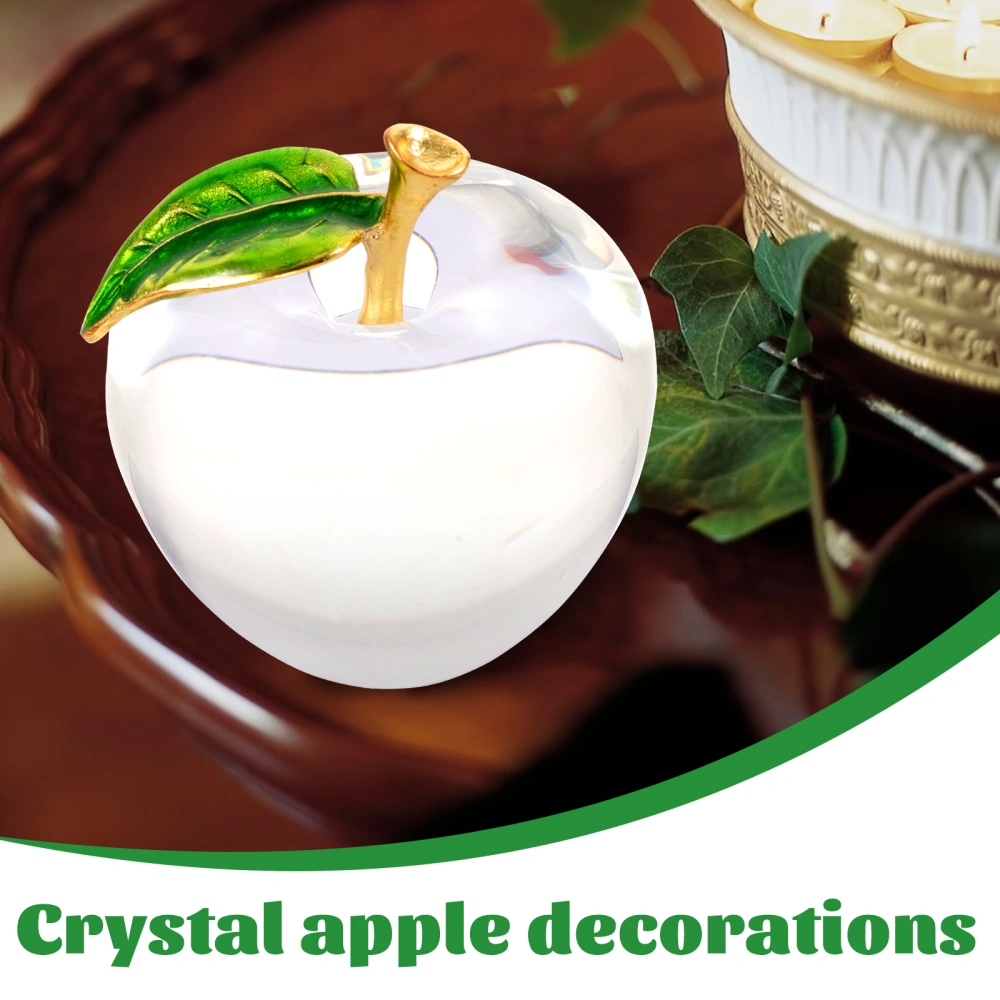 Simple Style Simulation Apple Ornament Desktop Crystal Apple Adornment Decorative Home Decor