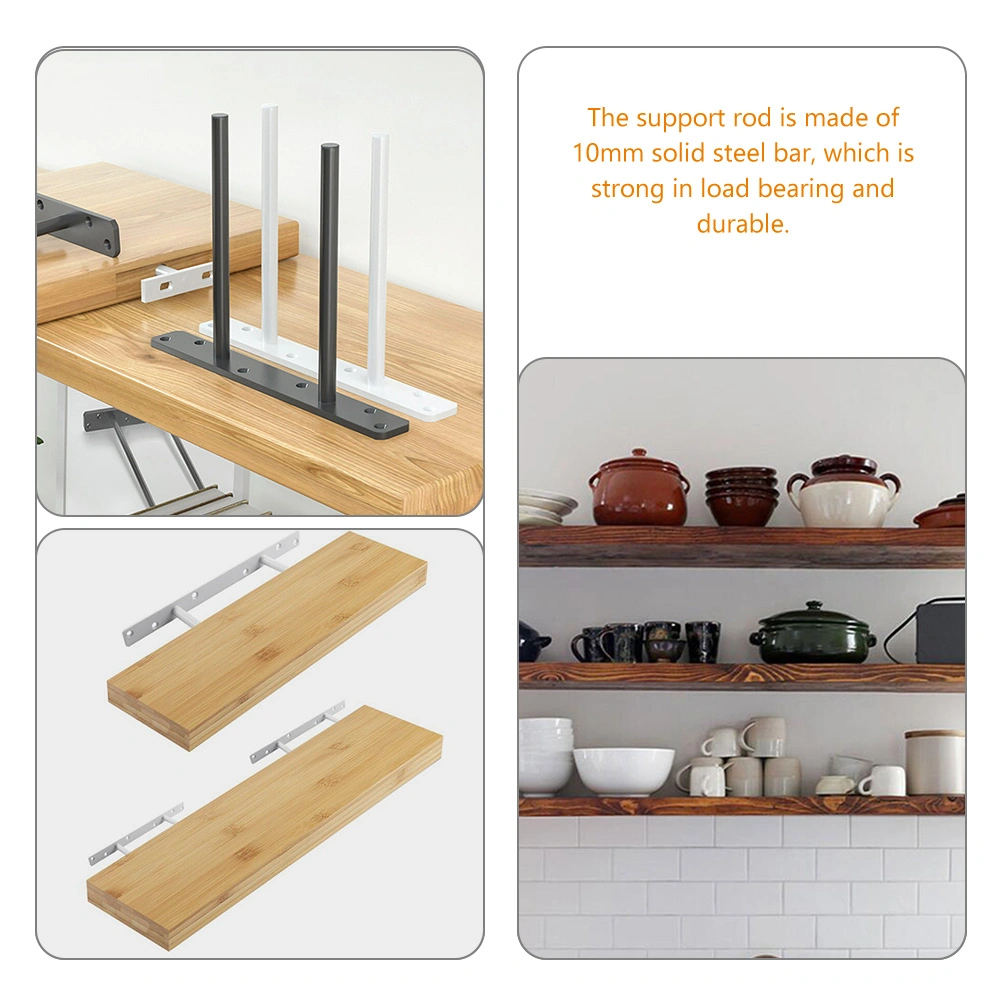 Hidden Floating Shelf Bracket Double Poles Heavy Duty Floating Shelf Bracket