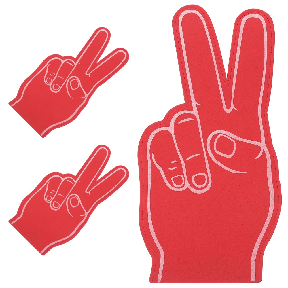 3Pcs Foam Finger Hand Cheerleading Pompom EVA Foam Hand Glove for Sports Meeting