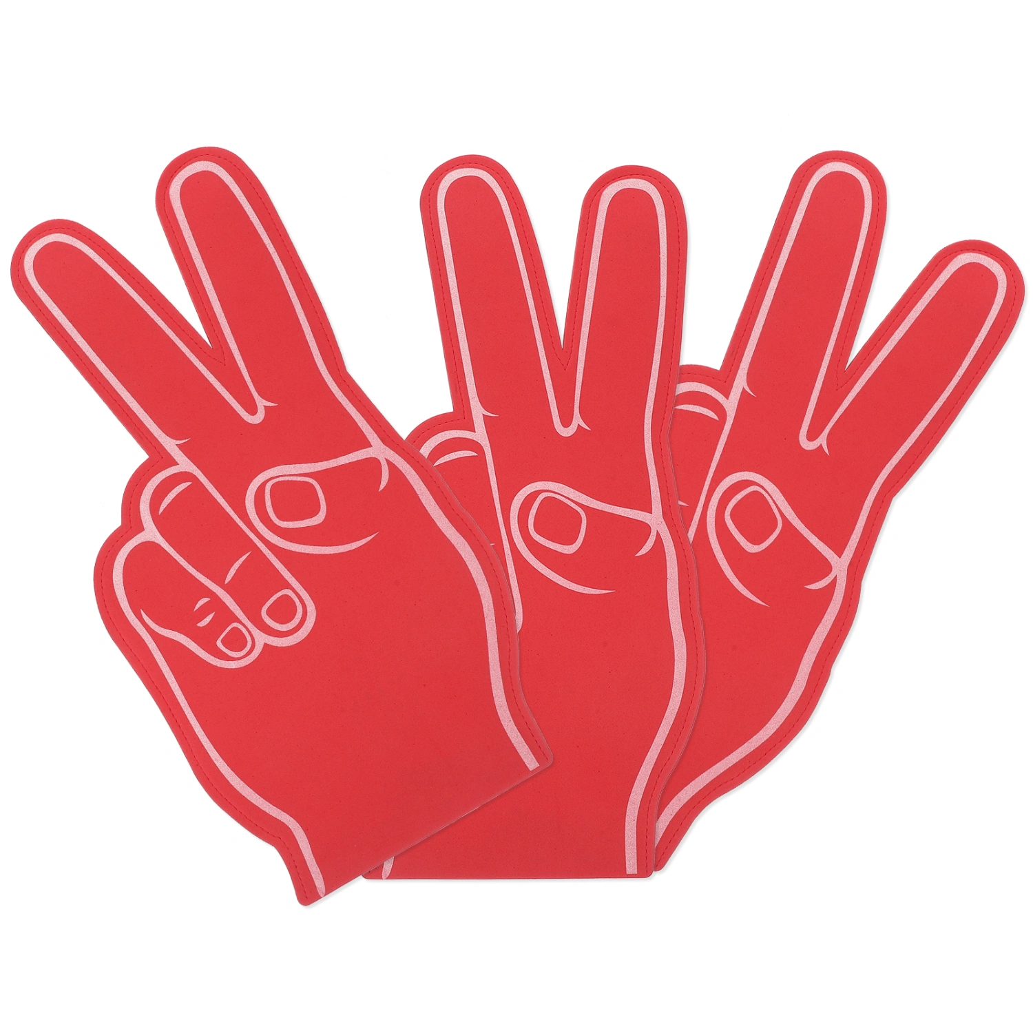 3Pcs Foam Finger Hand Cheerleading Pompom EVA Foam Hand Glove for Sports Meeting