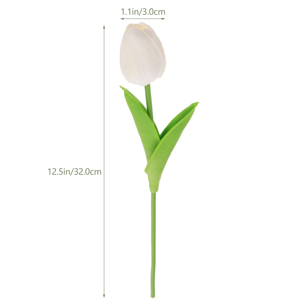 10pcs PU Fake Tulips Artificial Flowers Flower Arrangement Bouquet Decoration