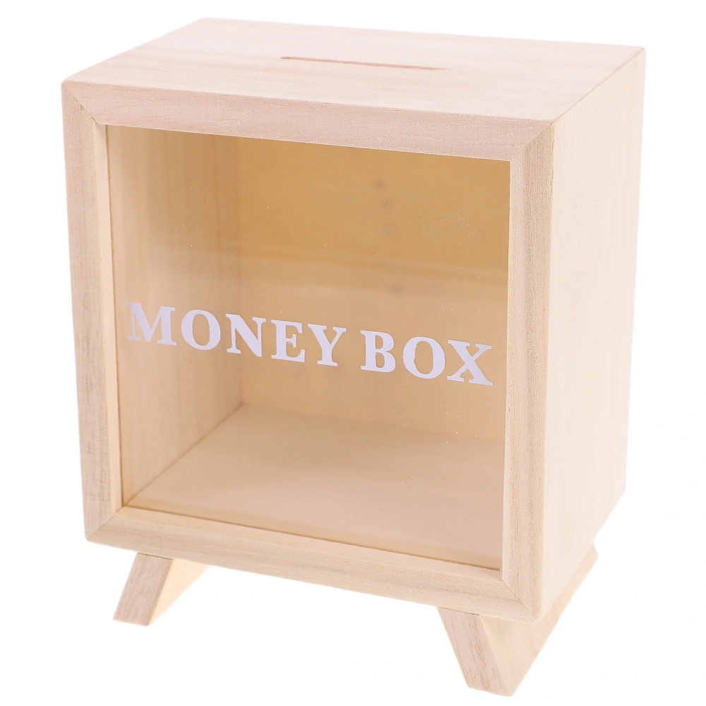 Wood Piggy Bank Money Saving Box Coin Bank Money Jar Saving Bank Tip Box