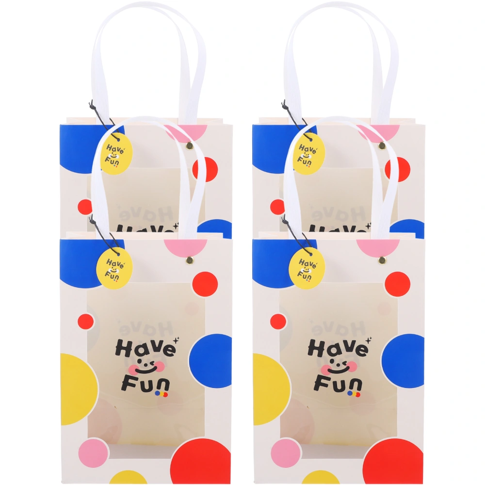 4pcs Paper Gift Bags with Handles Party Favor Bags Goodies Bags Gift Packaging Bags