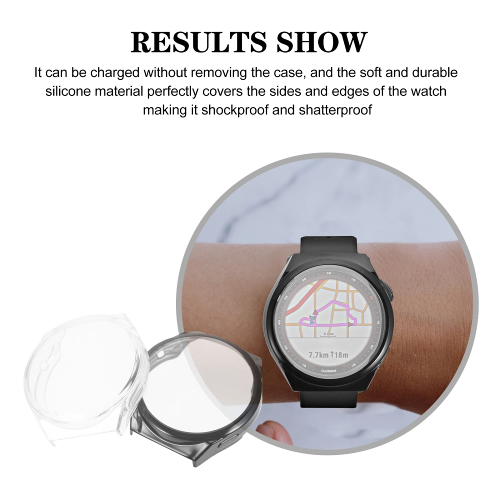 2pcs Watch Screen Protector Watch Screen Scratch-Resistant Protective Case Compatible with Huawei Watch GT 3 Pro