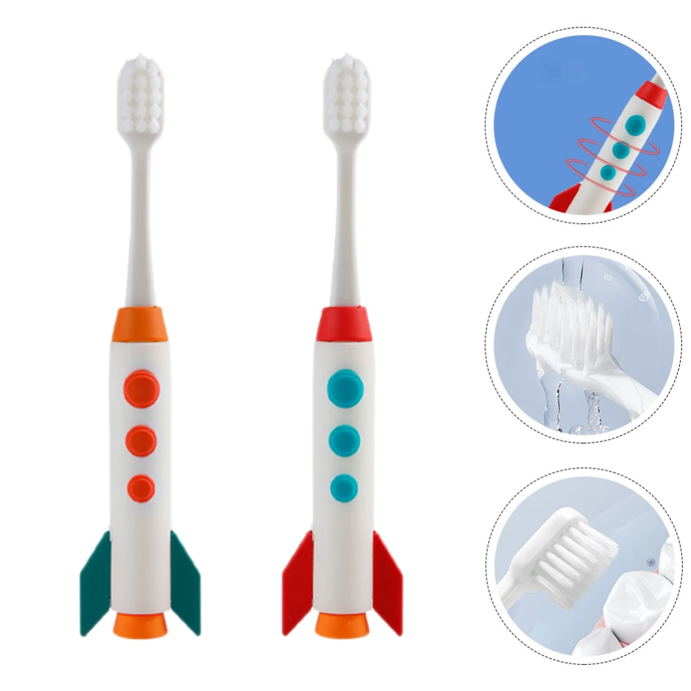 2 pcs Kids Toothbrush Soft Easy Grip Children Toothbrush Toddler Tooth Brush