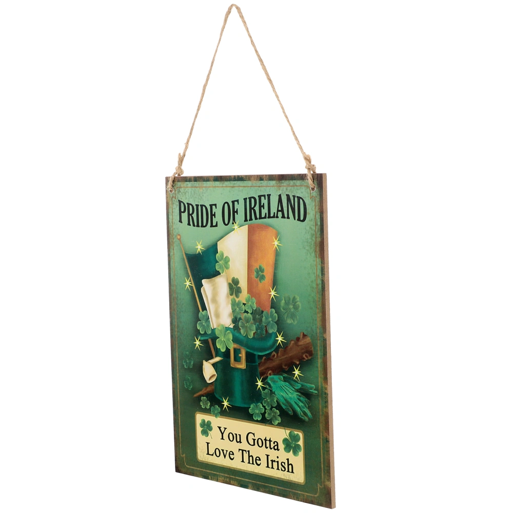 St. Patrick's Day Wood Door Sign Irish Wood Sign Decoration St. Patrick Party Ornament