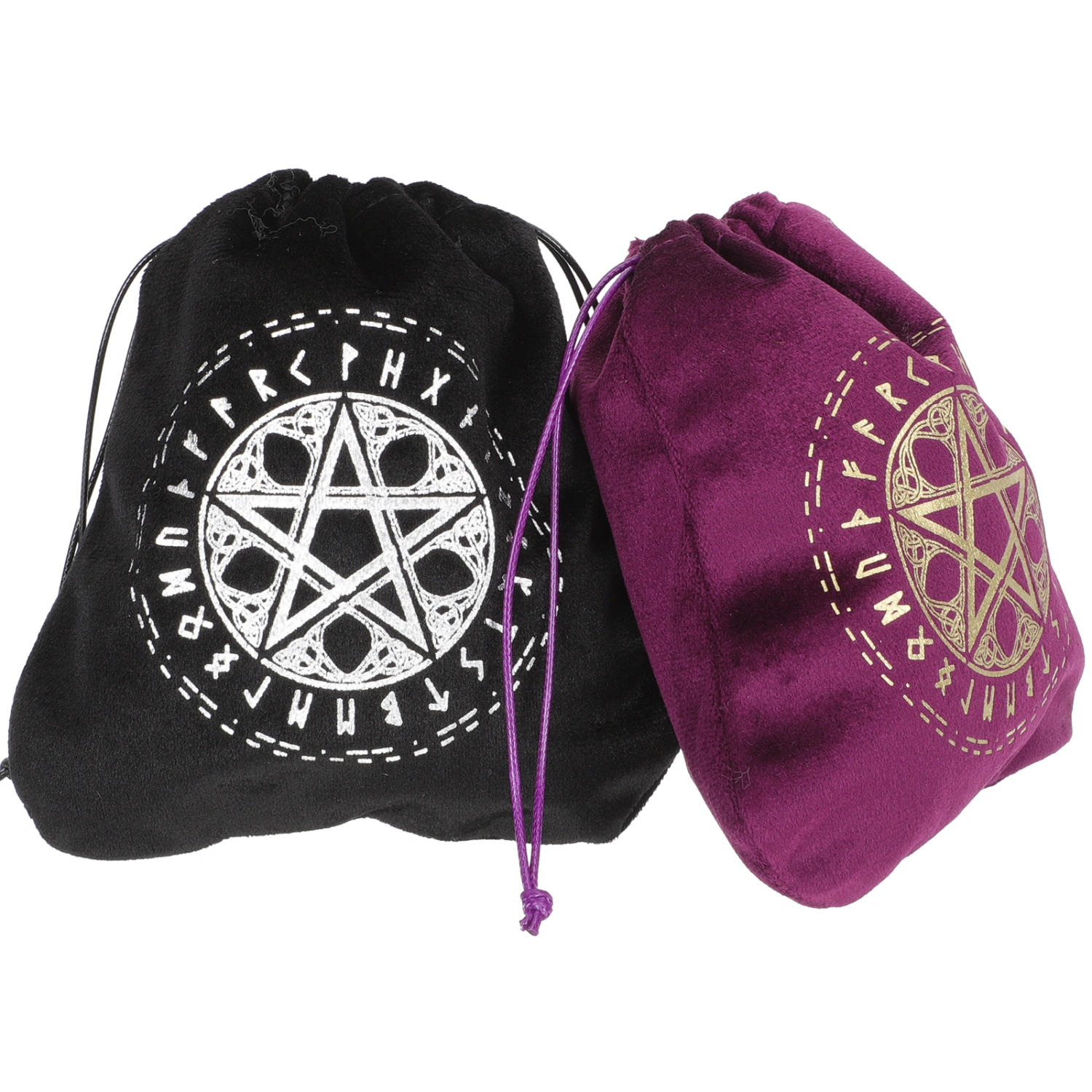 2Pcs Tarot Card Drawstring Bags Tarot Storage Pouches Tarot Rune Bags Decorative Tarot Bags