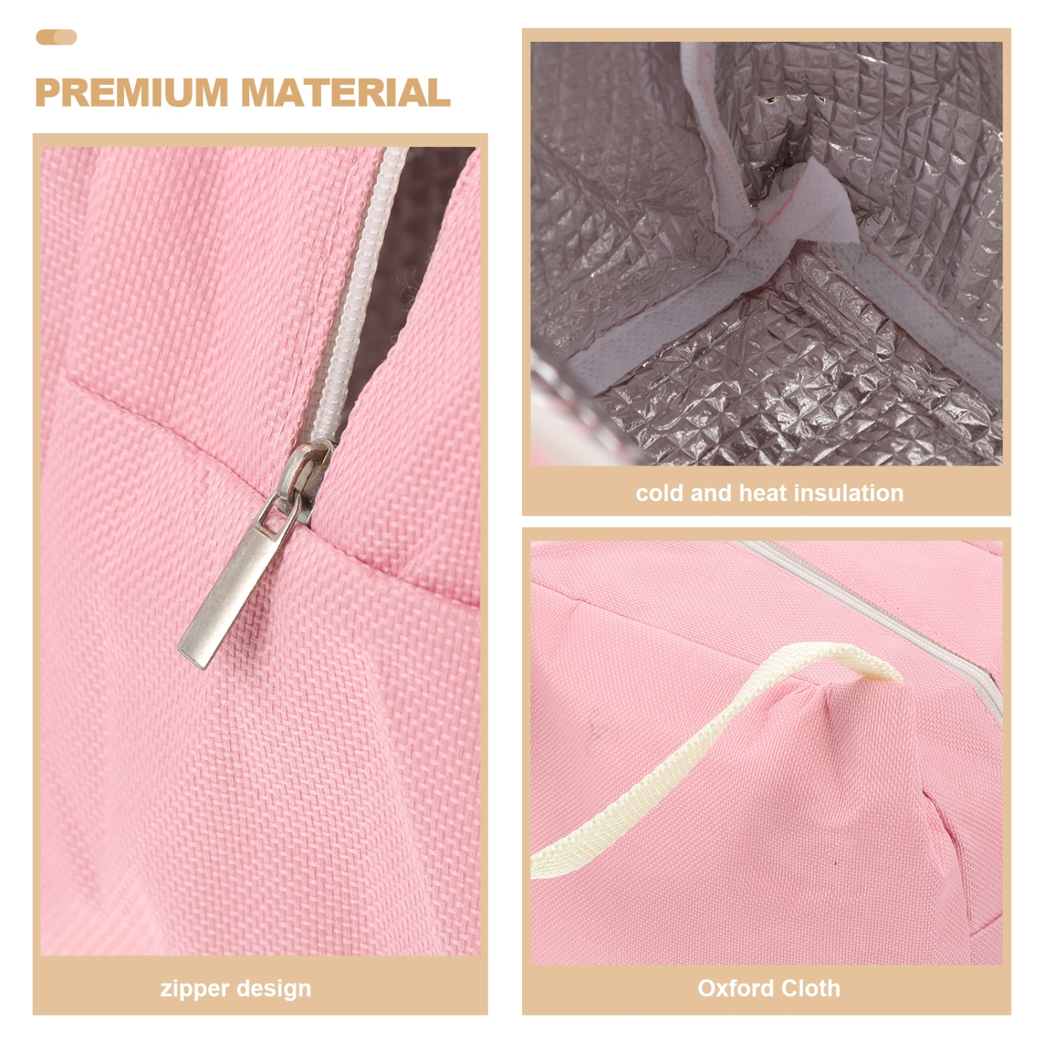 Portable Bento Box Bag Lunch Carrying Bag Handheld Food Pouch Thermal Food Bag Lunch Container