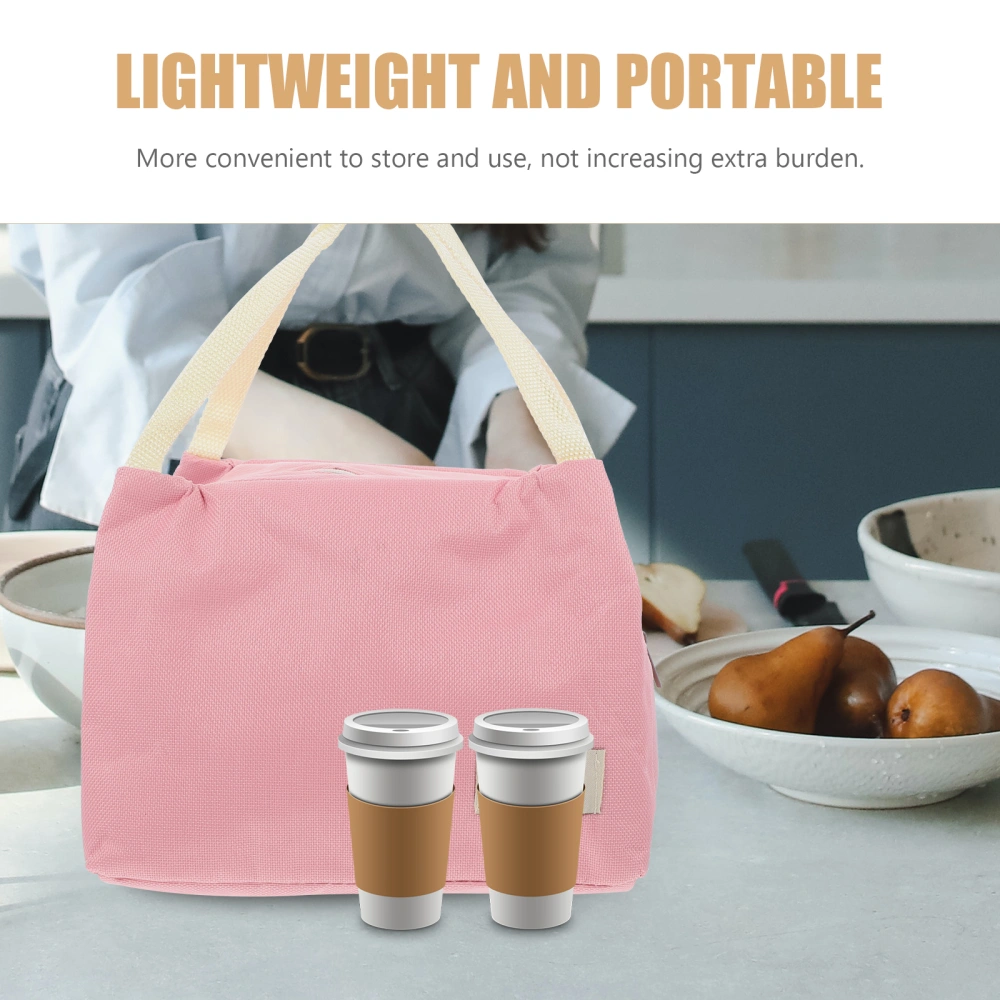 Portable Bento Box Bag Lunch Carrying Bag Handheld Food Pouch Thermal Food Bag Lunch Container