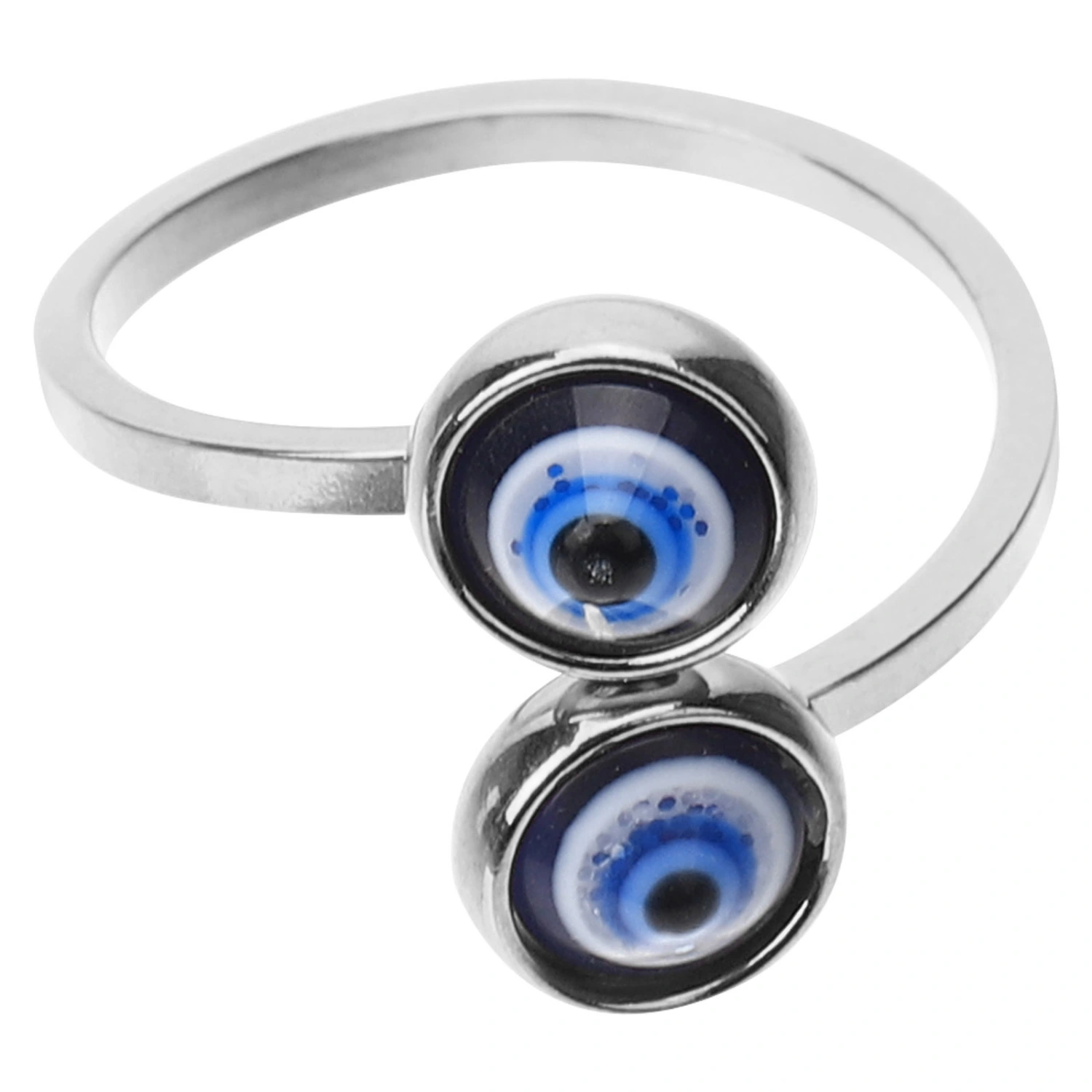 Evil Eye Finger Ring Open Band Wrap Ring Gothic Vintage Jewelry for Women Girls