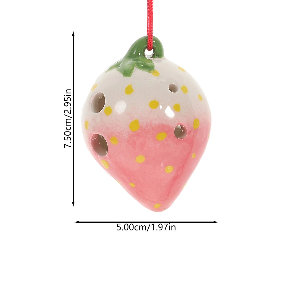 Ocarina Strawberry Shaped 6 Holes Ocarina Instrument Children Practice Ocarina