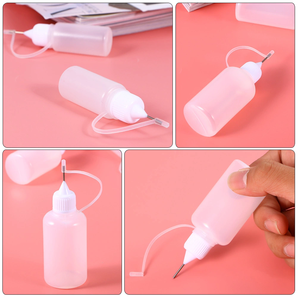 30Pcs Empty Needle Tip Glue Bottle Applicator Precision Tip Glue Applicator Bottle for Oil Ink Paint