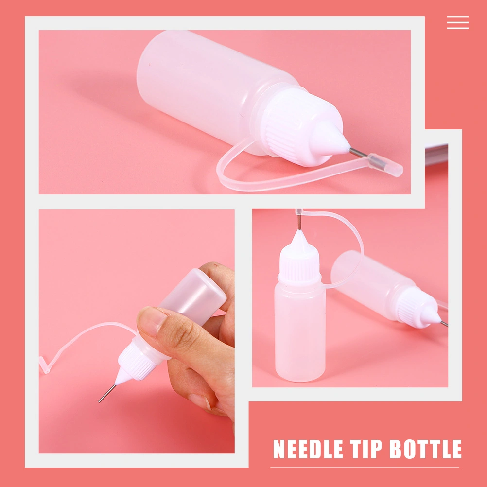 30Pcs Empty Needle Tip Glue Bottle Applicator Precision Tip Glue Applicator Bottle for Oil Ink Paint