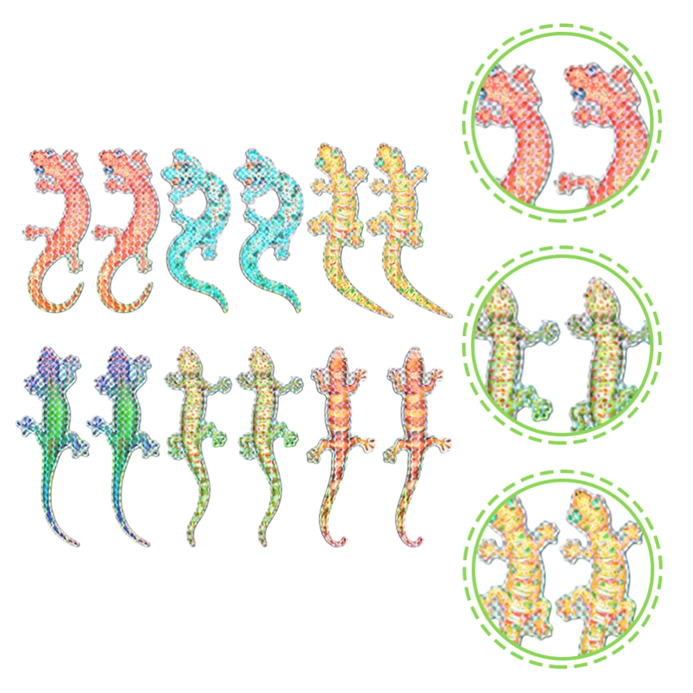 12pcs Decorative Window Clings Gecko Modeling Magnetic Window Stickers Window Stickers Decors