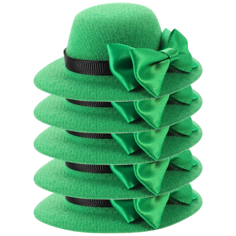 5Pcs Wine Bottle Hat Decors for St. Patrick's Day Party Stylish Wine Bottle Ornaments