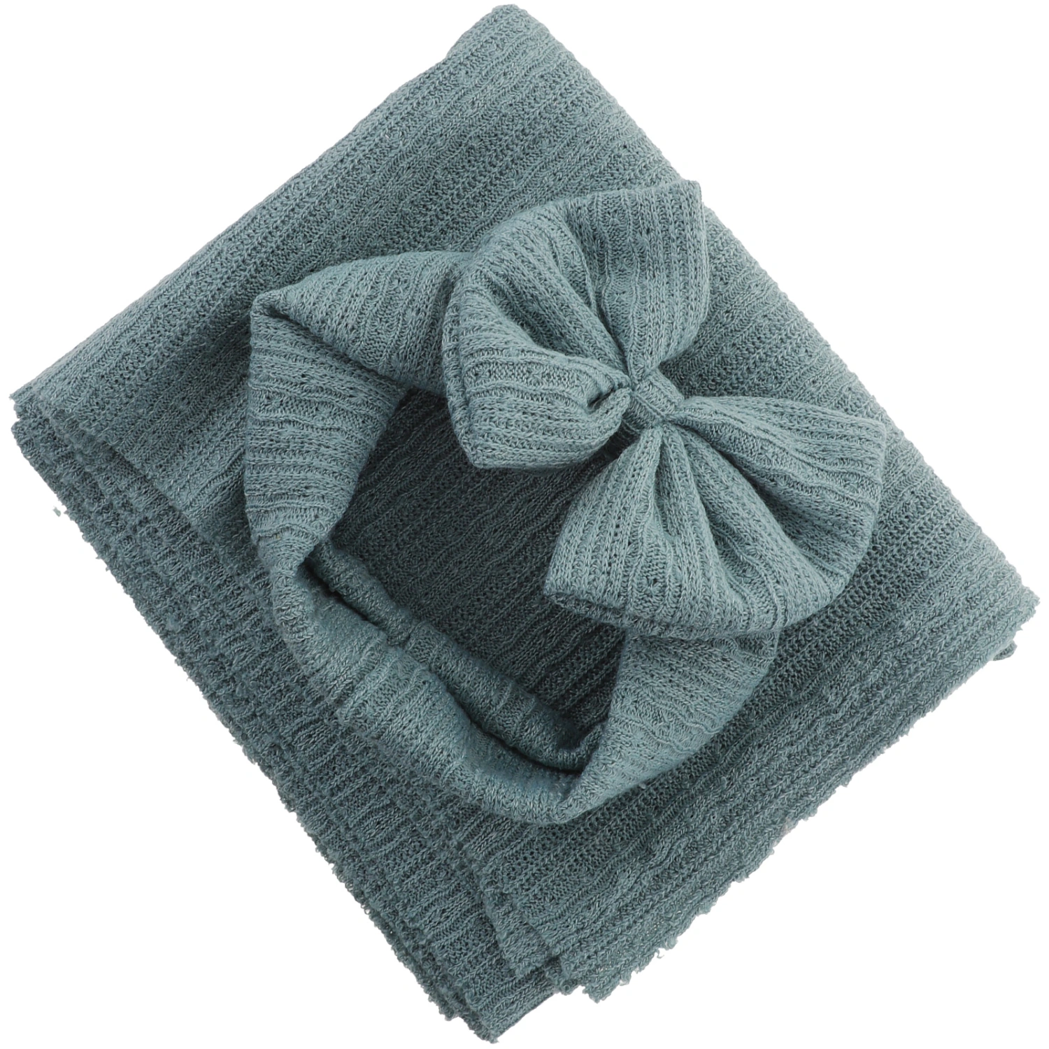 1 Set Baby Swaddle Blanket and Headband Newborn Receiving Blanket for Baby Boys Girls