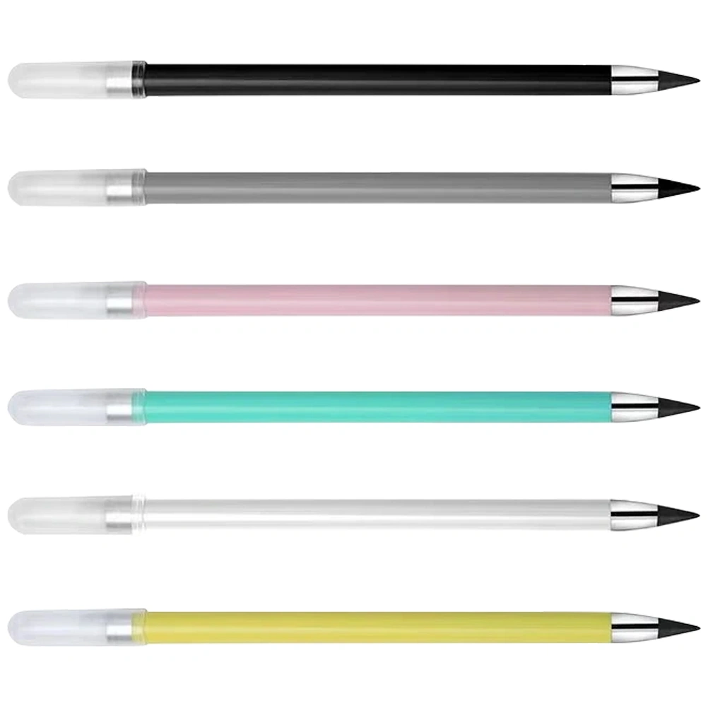 6Pcs Everlasting Pencils Inkless Pencils Lightweight Pencils Students Writing Pencils for Gifts