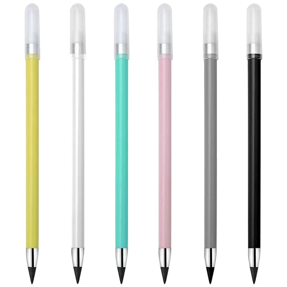 6Pcs Everlasting Pencils Inkless Pencils Lightweight Pencils Students Writing Pencils for Gifts