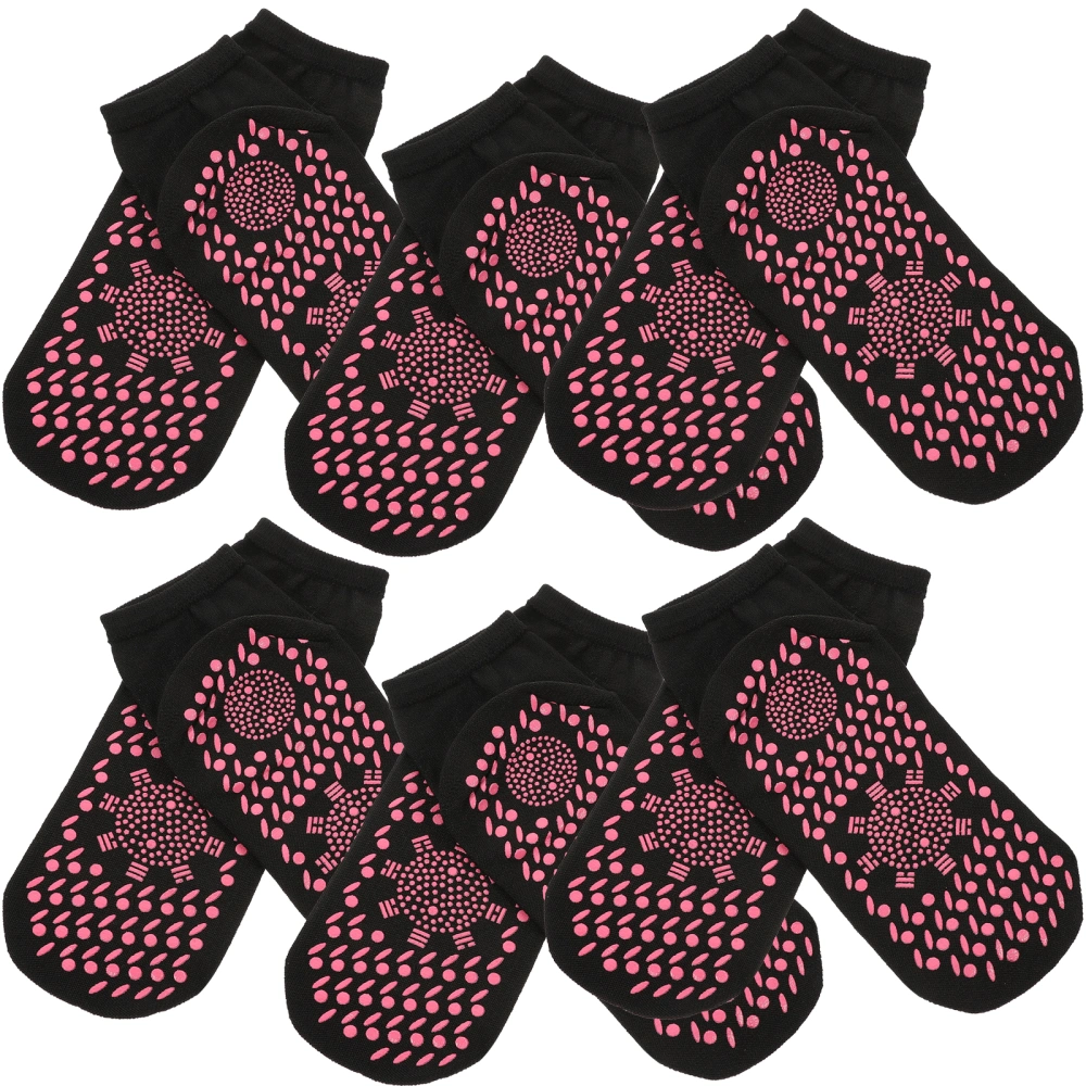 6 Pairs of Heated Medium Socks Massaging Washable Thickened Socks Relaxation Feet Socks