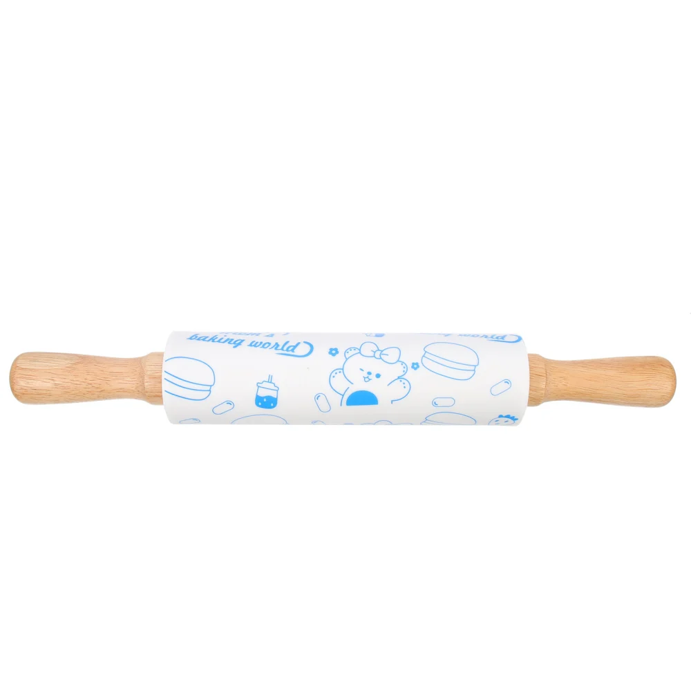 Kids Baking Rolling Pin Dough Roller Pin Handles Baking Tool For Bread Pastry Pizza